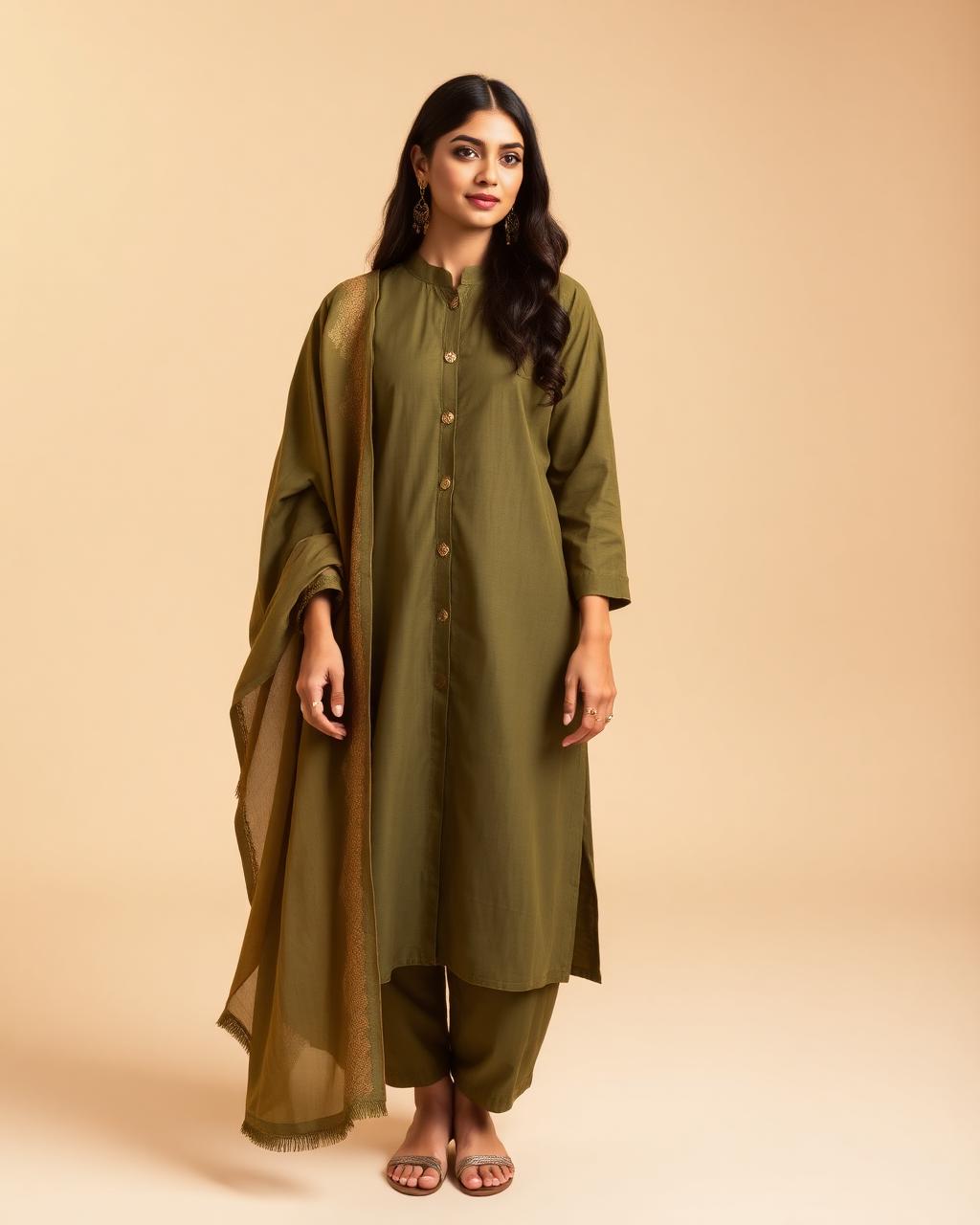 Noor Olive Co-ord